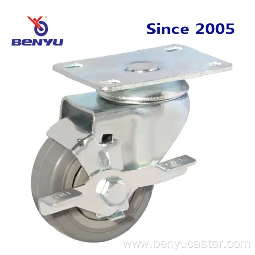 Swivel TPR Caster with Side Brake